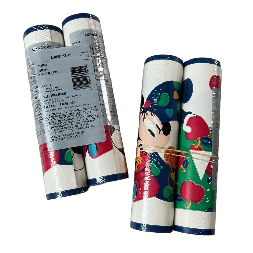 Sunworthy x Disney Minnie Mouse Self-Stick Border 2-ct Wallpaper
